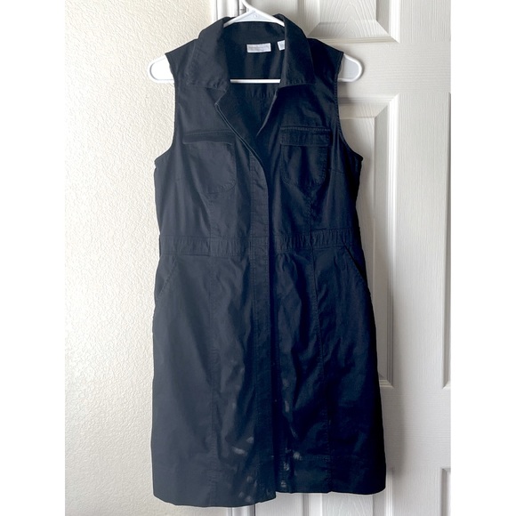 2/$12🌿 New York & Company NWOT Button Down Dress - Black - Picture 4 of 9